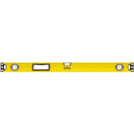 Stanley – Niveau à bulle 90cm 143536 – Corps en aluminium renforcé – 3 fioles réversibles – Précision +/- 0,5 mm/m pour professionnels