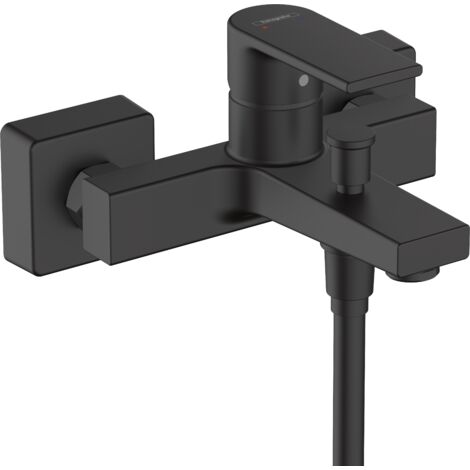 Hansgrohe – Mitigeur de baignoire mécanique noir mat – Projection 207 mm – Débit 22,5 l/min – Cartouche céramique – Installation murale rapide