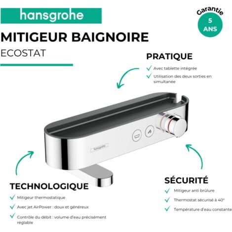 hansgrohe ShowerTablet Select Thermostatique bain/douche 400 Chromé