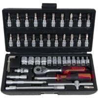 KS Tools - Coffret de douilles F6 ¼’’ CHROMEmat, 47 pièces - 917.0648