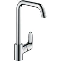 Hansgrohe – Mitigeur de cuisine Focus 260 – Bec orientable 360° – Hauteur sous bec 26cm – 1 jet normal – Compatible chauffe-eaux – 31820000