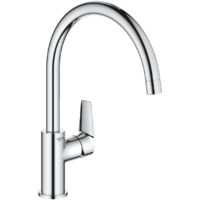 Grohe – Mitigeur de cuisine monocommande chromé avec bec haut pivotant 360° – Finition longue durée – Cartouche céramique 28 mm – 31367001