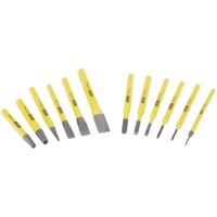 Stanley – Poinçon à frapper – Jeu de 12 pièces en acier chrome-vanadium – Pour alignement précis de clous – 418299
