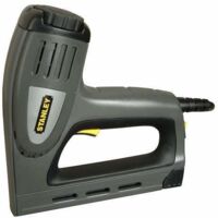 Stanley – Agrafeuse électrique 6TRE550 – Pour agrafes type G 6 à 14mm et clous J 12 à 15mm – Puissance de frappe réglable – Système anti-bourrage