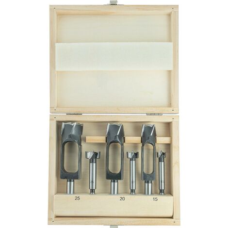 25 mm ENT 09151 Zapfenschneider /& Forstnerbohrer SET 6-teilig Ø 15-20