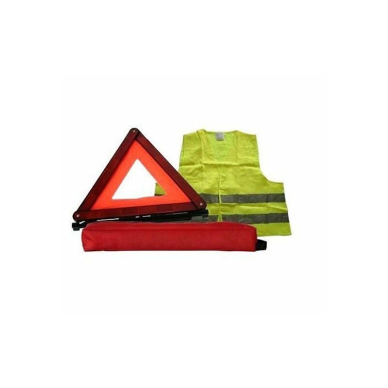 Kit Adr sécurité véhicule : Gilet haute visibilité + Triangle de sécurité - matériel évacuation et rassemblement