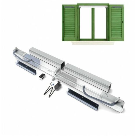 Kit motorisation volets battants 2 vantaux sans fil – Télécommande smartphone – Moteur irréversible – Autonomie 8 mois – Installation rapide – ME