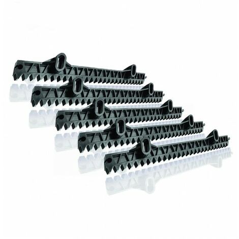 Crémaillère pour portail coulissant – Gris – 5 x 33 cm – Compatible moteurs Freevia et Slidymoove – Pour bois dur et teck – ME (1/2)