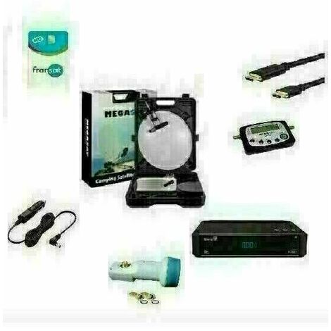 KIT CAMPING CAR Parabole 35 CM + Recepteur MEOSAT FRANSAT + KIT SATFINDER + KIT COAXIAL HD ME