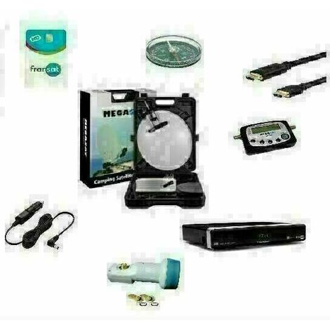 KIT CAMPING CAR Parabole 35 CM + Recepteur THS805 FRANSAT + KIT SATFINDER + KIT COAXIAL