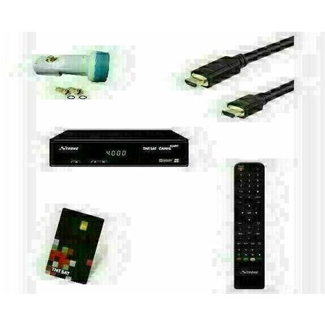 STRONG SRT 7404 Récepteur Satellite + Cable HDMI + LNB Haute Definition