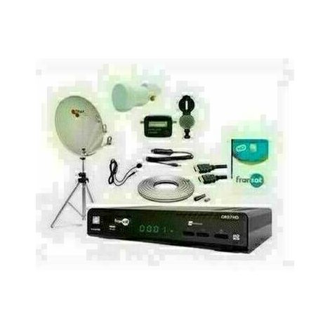 PACK SATELLITE CAMPING FRANSAT Trepied + Parabole + Recepteur FRANSAT WISI OR07HD + KIT SATFINDER + KIT COAXIAL