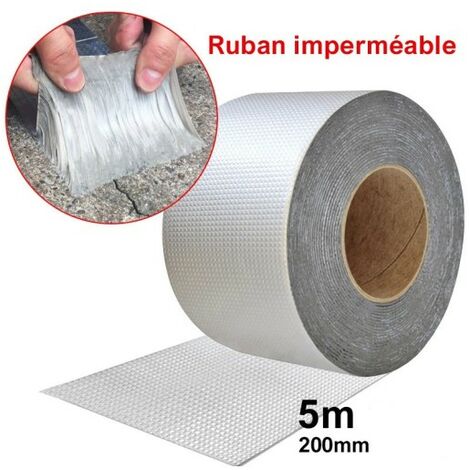 Ruban Imperméable à Haute Température Feuille d'Aluminium 200mm x 5m Butyle Epais Mur Piscine Toit Fissure Réparation de Conduits (1/5)