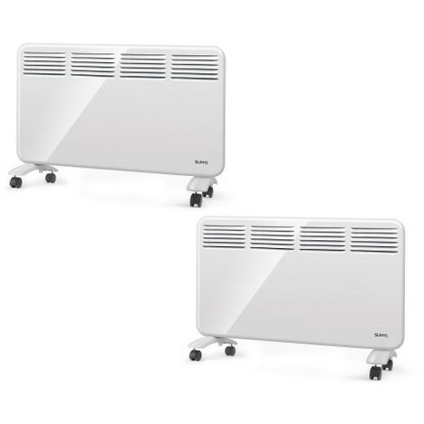 SUPRA Pack 2x Radiateurs mobiles à convection 2000W Écran numérique Programmateur (1/4)