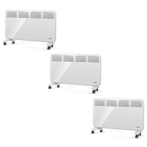 SUPRA Pack 3x Radiateurs mobiles à convection 2000W Écran numérique Programmateur (1/4)