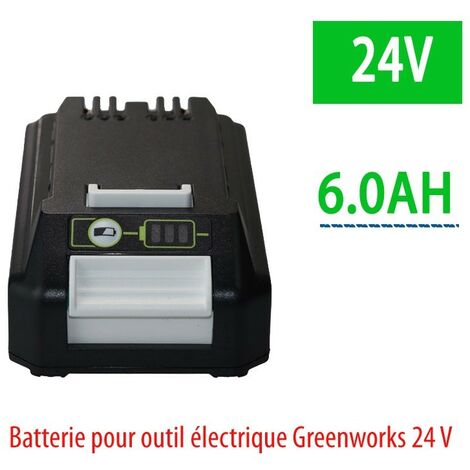 Batterie aste Eddie Ion pour outils électriques Greenworks, remplacement, 24V 6000mAh, compatible 20352, 22232 (1/5)