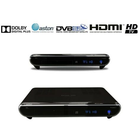 Décodeur récepteur TNT Aston DIVA HD Easy FRANSAT - 3D RADIO Time shifting HDMI Péritel Audio RCA 2 lecteurs de carte