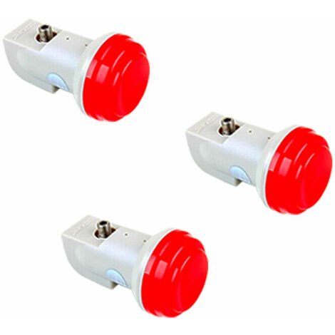 PACK RECEPTEUR DOUBLE TUNER + COMMUTATEUR DISEQC + 3 LNB + PARABOLE 1M + SUPPORT X 3 LNB