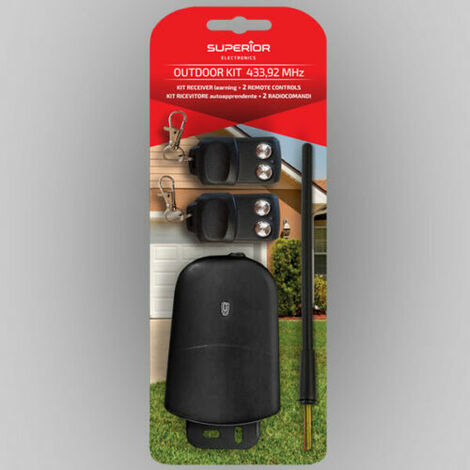 KIT RECEPTEUR EXTERIEUR 433Mhz 2 RADIOCOMMANDES ADAPTEE TOUT TYPE D'UTILISATION