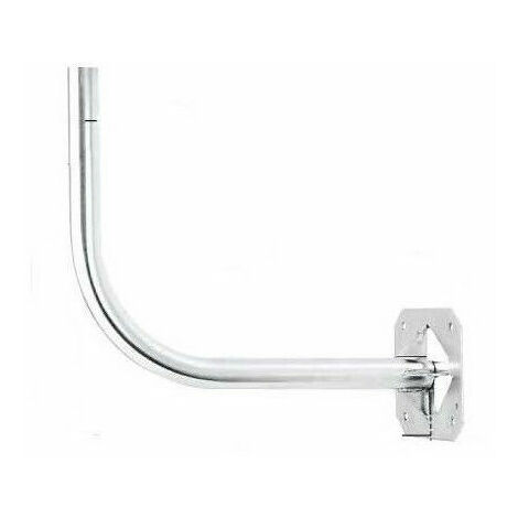 Support mural bras de déport pour parabole Ø1m – Acier galvanisé – Longueur 525mm – Résistant aux intempéries – Hdme