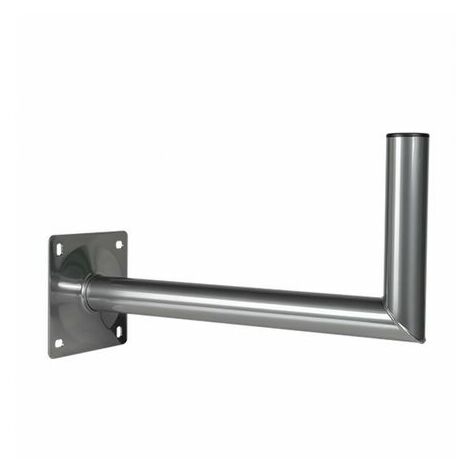 Support mural bras coudé en L déport 60 cm – Acier résistant aux intempéries – Installation pour antenne TV et parabole – Hdme