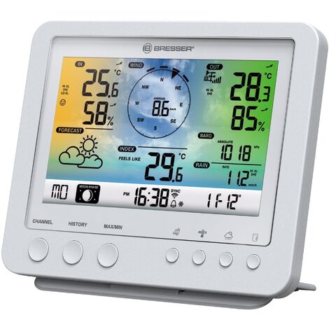 EMOS Station météo intelligente avec WiFi et application, écran couleur et  prévisions météorologiques 3 jours, mesure la température, l'humidité, la  pression atmosphérique, la direction du vent et la en destockage et  reconditionné