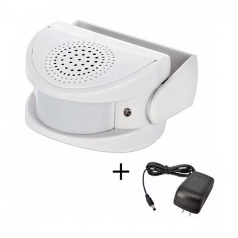 Sonnette de Porte Entrée Sans Fil IR PIR Détecteur de Mouvement 4-6m  Alarme Magasin Maison + Inclus 32 Chansons (1/5)