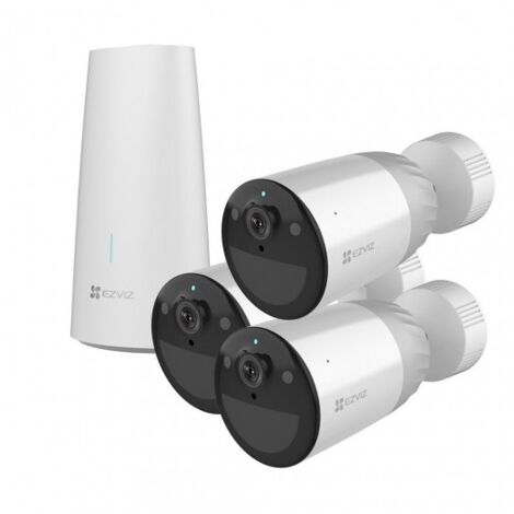 Ezviz – Kit de surveillance extérieure sans fil 3 caméras alimentées par batterie – Vision nocturne – Résolution HD – Détection de mouvement (1/10)