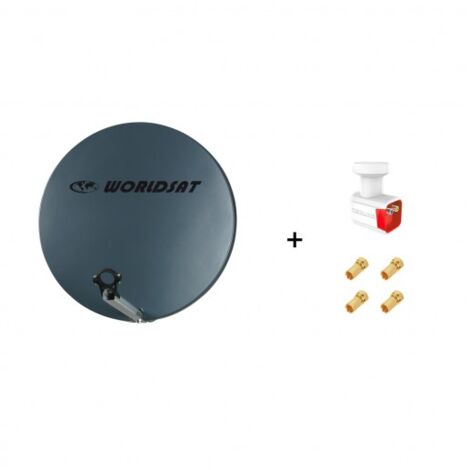 Parabola Composita 60cm Con LNB Quad HD 4K – Acciaio Inox, Resistente E Facile Da Montare
