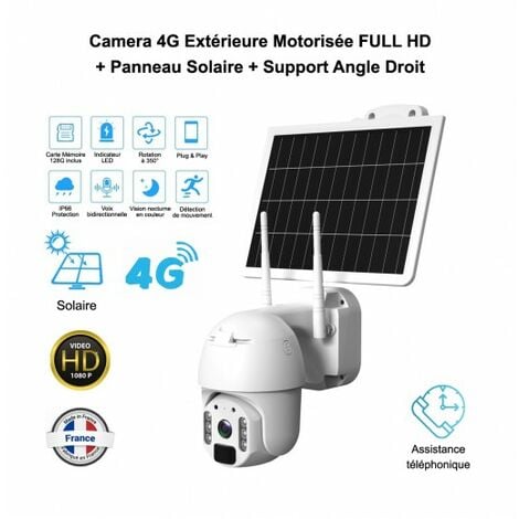 Caméra espion noir et discrete - motorisée 180° - Caméra Wifi Full HD