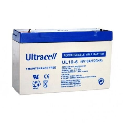 Batterie plomb étanche UL10-6 Ultracell 6v 10ah