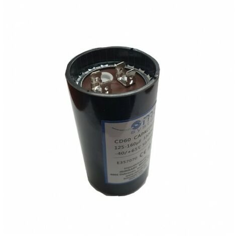 Condensateur de démarrage moteur monophasé 125-160uF 330VAC – Connexion par bornes – Durée de vie 12500 à 50000 cycles - CDI 125-160 UF (1/2)