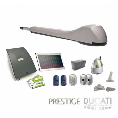 Kit Motorisation Portail Solaire Ducati Home Automation EVE 948T SOLAR MONO - pour portails à 1 vantail à battantes maxi 5m 500kg (1/5)