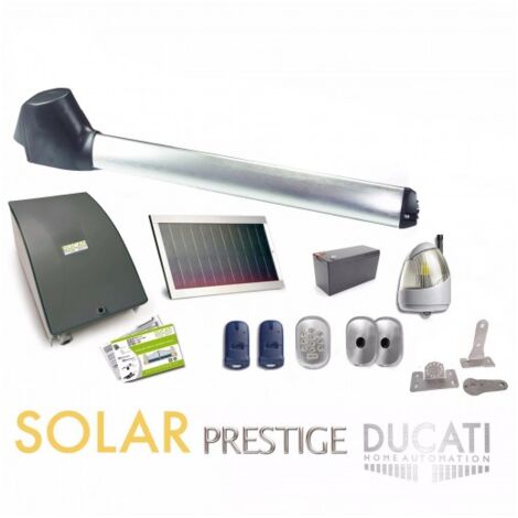 Kit Motorisation Portail Solaire Ducati Home Automation EVO 748 SOLAR MONO - Pour portail à 1 vantail battant maxi 4 m 350 kg (1/5)