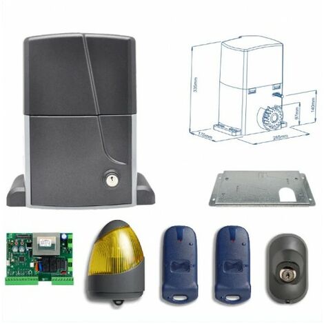 Kit Motorisation Portail Ouvre-portail coulissant Ducati Home Automation SLIDE 2500 - pour portails résidentiels 2500 kg max, 650 W