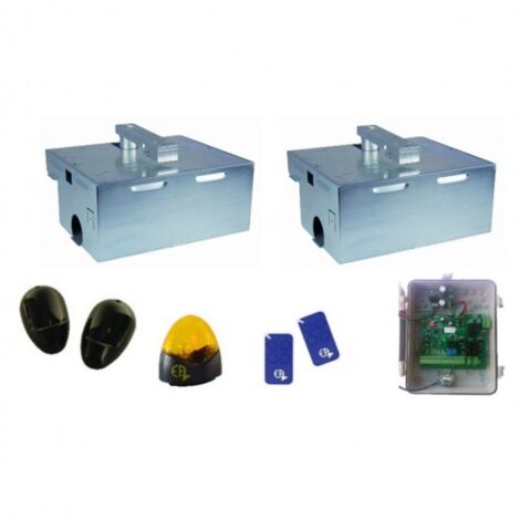 Kit Motorisation Portail Automatisme EA CONFORT E4000B24 Enterré - 24V, Ouverture 110°, 2m 300kg maxi par battant, 70 W, intensif (1/5)