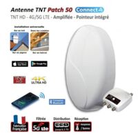 Antenne TV TNT extérieure UHF 50 HD Connect 4G 5G LTE 700 – 3 sorties – Alimentation amplificateur intégré – Gain 50 dB – Pour terrains accidentés – Elap