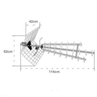 METRONIC 415049 Antenne d'extérieur trinappe amplifiée 57 dB pas cher