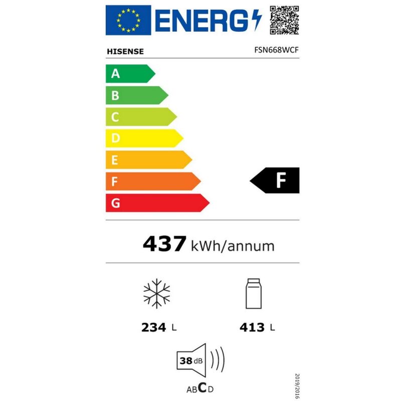 Réfrigérateur américain connecté 91cm 647l ventilé Hisense