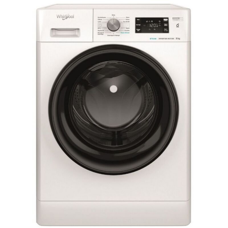 WHIRLPOOL Lave-linge tout intégrable encastrable 7kg 1400trs/min 6eme Sens  Machine à laver hublot