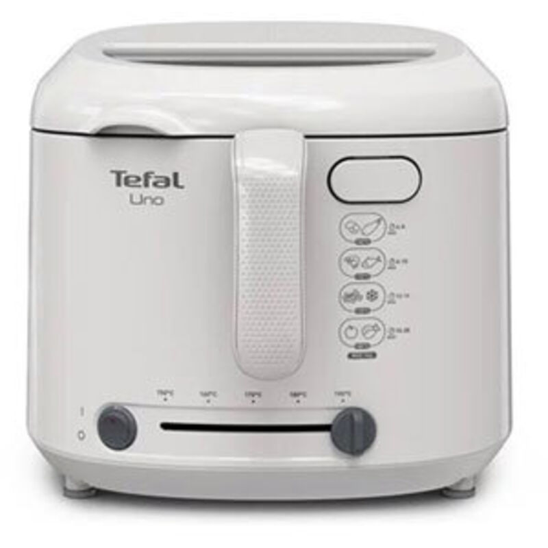 Suinga – Friteuse électrique 1 litre 950W – Thermostat réglable de 80 à 190 °C – Design compact 19,2 x 19,4 x 21 cm – Panier avec poignée amovible