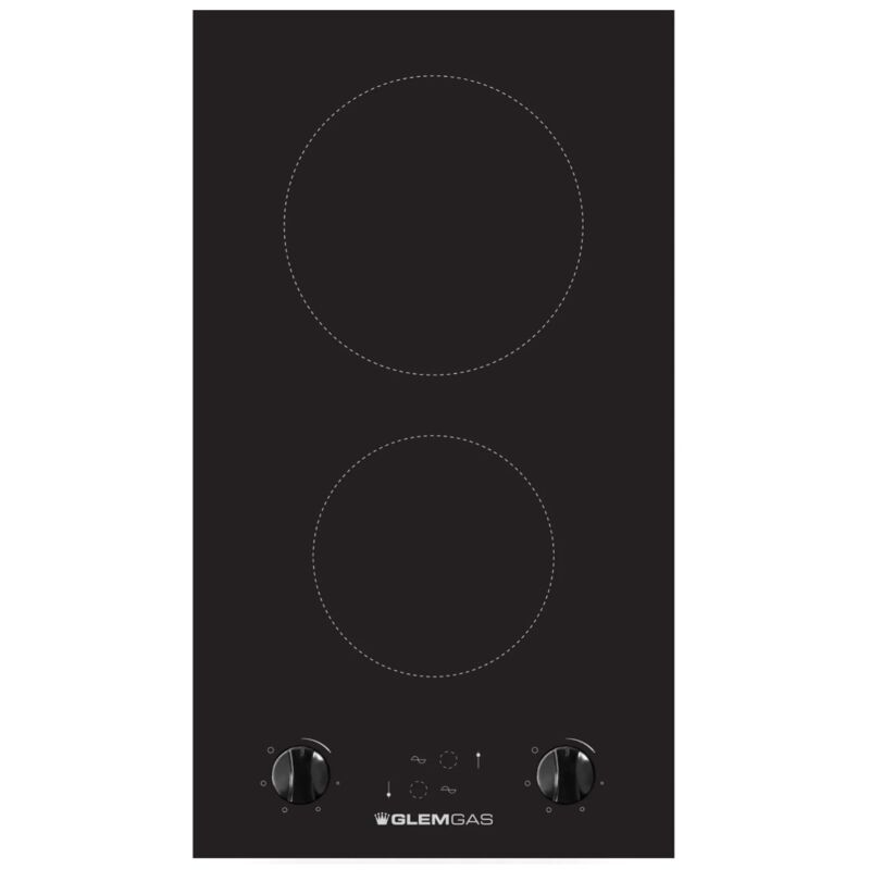 Domino vitrocéramique 29cm 3000w noir - Glem Gas - GTH32K01
