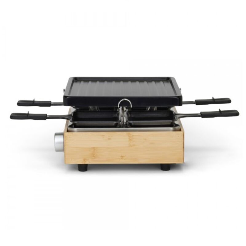 Appareil à raclette 4 personnes inox gril antiadhésif - se branche en série