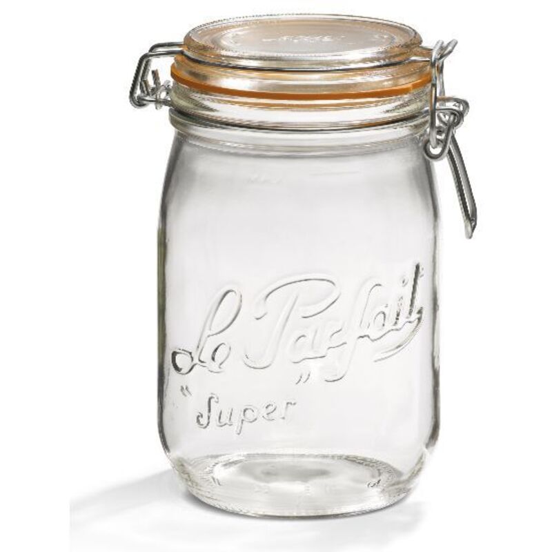 Lot De 6 Bocaux DURALEX/VERECO 1 Litre - Type Le Parfait, Transparents, Occasion