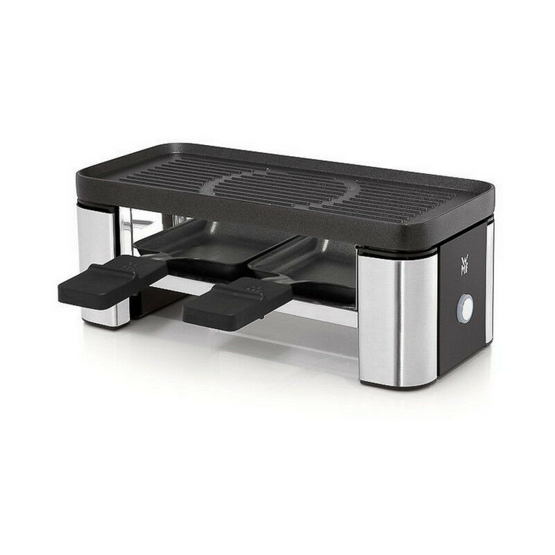 Bestron Appareil a raclette, Mini Grill pour 1 à 2 personnes, avec 2  poêlons et 2 spatules, avec revêtement antiadhésif, 350 Watts, couleur:  Rouge/Noir : : Cuisine et maison