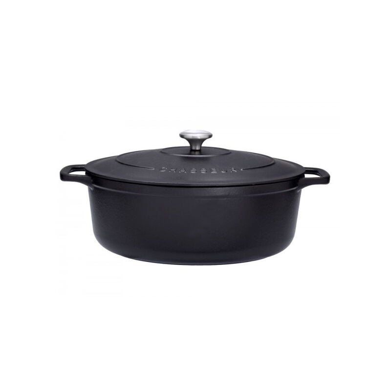 Cocotte ovale en fonte émaillée 33cm noire sublime - Chasseur - puc473301
