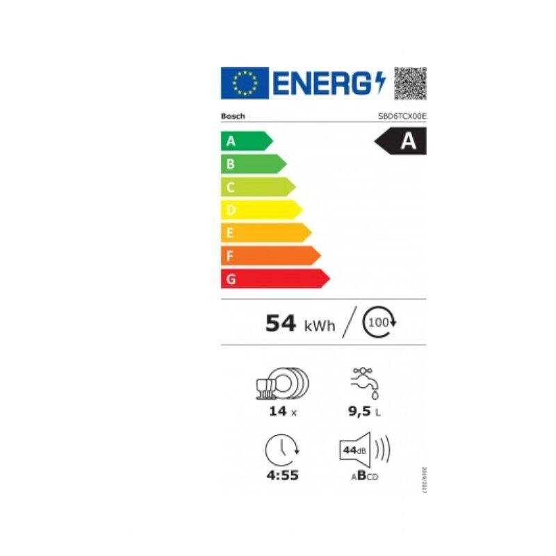 SBD6TCX00E Bosch Lave-vaisselle entièrement intégrable XXL - A