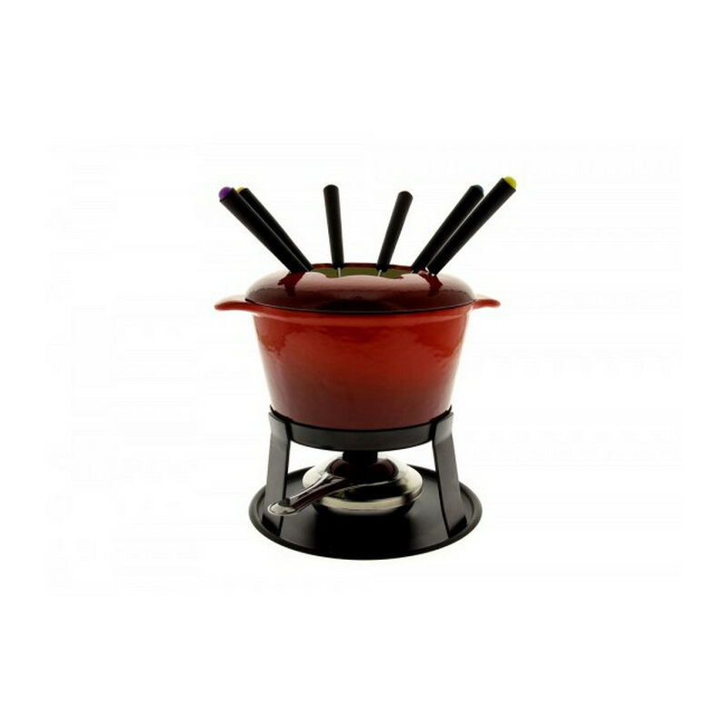 Service à fondue 6 fourchettes rouge - Tableandcook - hhf0255