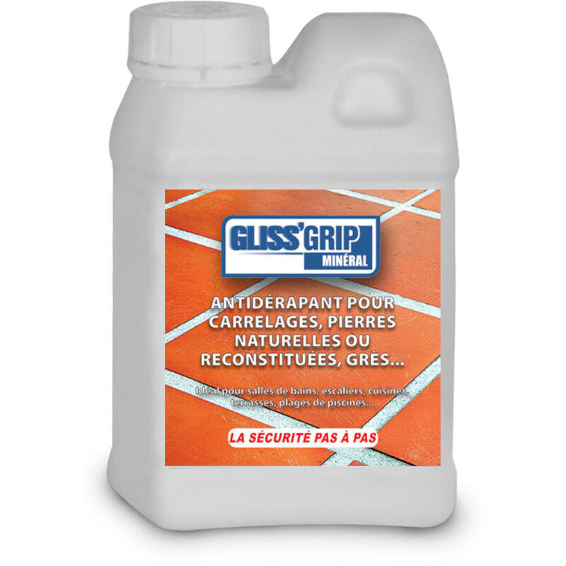 Revêtement antidérapant invisible pour surfaces minérales glissantes
