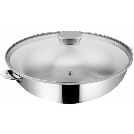 Wok avec couvercle 26cm inox - Lagostina - 12138042026